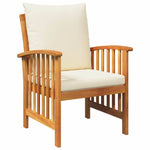 Garden Sofa Set with Cushion 3 pcs Brown Solid acacia wood 4106447