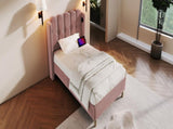 Upholstered Single with USB and Type-C Charging, Frame with Wooden Slatted Frame, Teenager N601P288477R