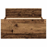 Bed Frame without Mattress Old Wood 75x190 cm Engineered Wood 862310