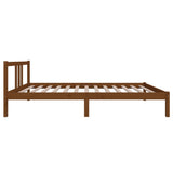 Bed Frame without Mattress Honey Brown Solid Wood 100x200 cm 814877