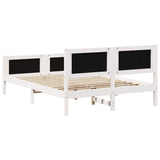 Bed Frame Light Grey 140 x 190 cm Solid Pine Wood 3394297