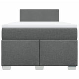 Box Spring Bed with Mattress Dark Grey 120x200 cm Fabric 3285849