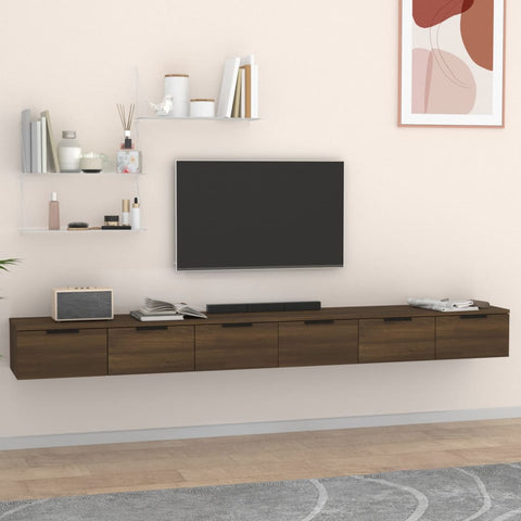 Wall Cabinets 2 pcs Brown Oak 102x30x20 cm Engineered Wood 3115907