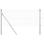 ZNTS Welded Wire Fence with 13 Posts 0.6x25 m Galvanised Steel 3351601