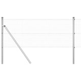 ZNTS Welded Wire Fence with 13 Posts 0.6x25 m Galvanised Steel 3351601