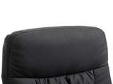 Swivel Recliner Chair with Footstool, PU Leather Armchair and Ottoman with High Back and Round Base T3398P328123