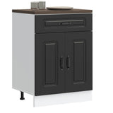 Kitchen Base Cabinet Kalmar Black Engineered Wood 853488