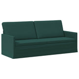 Sofa Set 2 pcs Dark Green Fabric 3433167