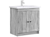 Bathroom under Sink Cabinet Grey Sonoma 78.5 x 37.5 x 81 cm 890050
