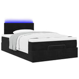 Ottoman Bed with Mattress & LEDs Black 120x200cm Velvet 3312616