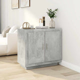 Sideboard Concrete Grey 80x40x75 cm Engineered Wood 811821