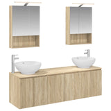Bathroom Cabinet Set 5 pcs Sonoma Oak Engineered Wood 3406481