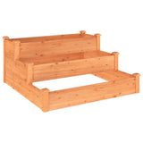 Garden Raised Bed Brown 120x120x56 cm Solid Wood Fir 364305