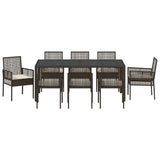 Garden Dining Set 9 pcs Brown Poly rattan 3334868