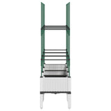 Garden Planter with Trellis White 120x40x142.5 cm PP 367959