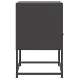 Bedside Cabinets 2 pcs Black 36x39x60.5 cm Steel 846555