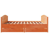 Bed Frame without Mattress Wax Brown 180x200 cm Super King Solid Wood Pine 3301781