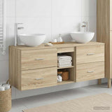 Bathroom Cabinet Set 3 pcs Sonoma Oak 49.5 x 35 x 63 cm 3405789