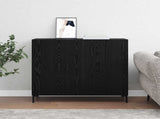 Sideboard Black Oak 90 x 34 x 80 cm Engineered Wood 879585