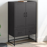 Highboard Black 68x39x111.5 cm Steel 846608