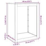 Firewood Rack 60x40x80 cm Galvanised Steel 851001
