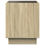 ZNTS Bedside Table with Infinity LED Sonoma Oak 40x40x50 cm 3284079