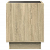 ZNTS Bedside Table with Infinity LED Sonoma Oak 40x40x50 cm 3284079