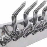 Wardrobe Coat Hooks 2 pcs Silver Aluminium 278752