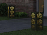 Solar LED Pathway Light 2 pcs Olive Green Cold Rolled Steel 879782