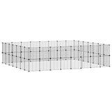 60-Panel Pet Cage with Door Black 35x35 cm Steel 3114048