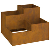 Garden Planter Rusty 80 x 80 x 60 cm Weathering steel 865861