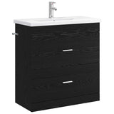 Bathroom Furniture Set Black Oak 81 x 40 x 84.5 cm 3404375
