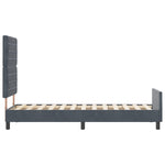 ZNTS Bed Frame Dark Grey 80x200 cm Velvet 3344838