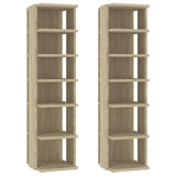 Shoe Cabinets 2 pcs Sonoma Oak 27.5x27x102 cm 808492
