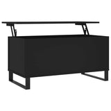 Coffee Table Black 90x44.5x45 cm Engineered Wood 830981