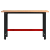 Workbench Light Brown 140x60x81.5 cm Solid Wood Oak 3309676
