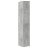 Slim Storage Cabinet Concrete Grey 30x42.5x225 cm Engineered Wood 3281262