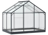Garden Greenhouse with Door Anthracite 183.5 x 123 x 207 cm 42036859