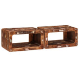 Bedside Table 2 pcs Brown 45 x 30 x 24 cm Solid Reclaim Wood 4104580
