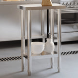 Kitchen Work Table 55x55x85 cm Stainless Steel 376453
