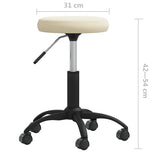Office Swivel Chair Cream Velvet 333173