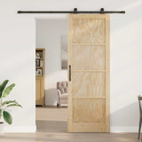 Sliding Door ORKDAL Natural 83 x 232 cm Solid Pine Wood 3445499