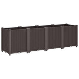 Garden Planter Brown 160x40x53 cm PP 367860