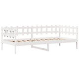 Daybed with Drawers without Mattress White 90x190 cm Single Solid Wood 3302131