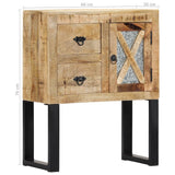 ZNTS Sideboard 60x30x76 cm Solid Mango Wood 282758