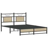 Bed Frame without Mattress Sonoma Oak 150x200 cm King Size Engineered Wood 4106964