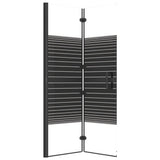 Folding Shower Enclosure ESG 100x140 cm Black 150741