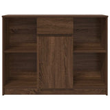Sideboard with Drawer Brown Oak 101x35x76 cm Engineered Wood 861568