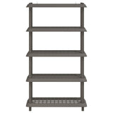 Shelving Unit 5-Tier 100 x 40 x 177 cm PP Light Grey 8011755