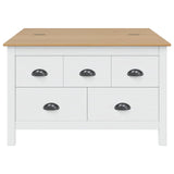 Coffee Table HILL White and Honey Brown 79.5 x 79.5 x 49 cm 42025041